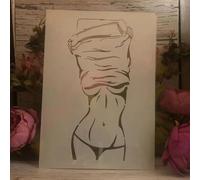 Stencils for Painting on Wood,A4 29cm Lover Couple Kiss Friends Templates for Drawing Card Making,Reusable Stencils for Canvas Furniture Paper Crafts Style B