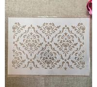 Stencils for Painting on Wood,A4 29cm Palace Flower Texture Reusable Drawing Templates Stencils for Painting on Wall,Card Making Supplies,Home Décor