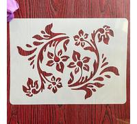 Stencils for Painting on Wood,A4 29x21cm Flower Drawing Templates,Reusable Stencils for Crafts,DIY Art Projects Pattern C