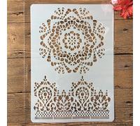 Stencils for Painting on Wood,A4 29x21cm Girl Flower Chinese Words Reusable Drawing Templates Stencils for Painting on Wall,Card Making Supplies,Home Décor Style 5
