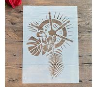 Stencils for Painting on Wood,A4 29x21cm Ship Steering Wheel Reusable Layering Stencils for Painting DIY Craft on Wood Wall Home Decor Scrapbook Coloring Template