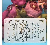 Stencils for Painting on Wood,A6 Geometry Flag Templates for Drawing Card Making,Reusable Stencils for Canvas Furniture Paper Crafts