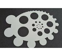 StencilsShop Circles Shape Geometric Stencil FX Texture Freehand Airbrushing Face and Body Painting Mask Pattern Template Flexible Reusable Mylar Shield Art Tool