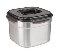 STENCOC Stainless Steel BPA Free Square Leakproof Airtight Kimchi/Pickle/Food Storage Container Saver (5.8L / 196oz / 9.1") One Handle