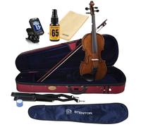 Stentor 1500-4/4 Violin Student II Hand Crafted Solid Tonewood Instrument with True Tune Chromatic Tuner, Polish and Polishing Cloth (4/4)