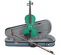Stentor Harlequin Violin Outfit 4/4 Size, Violin for Intermediates with P&H Fibreglass Bow, Lightweight Case, Colourful String Instrument 1401AGR, Sage Green