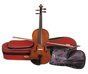 Stentor Student II Violin Outfit 1/16 Size, Violin for Intermediates & Kids 7+ with Wood Bow, Lightweight Carry Case & Accessories, Steel Core String Instrument, 1500I