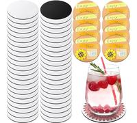 Steowsey 120Pcs Blank 4 Inch Sublimation Coasters Sublimation Round Blank Coasters for DIY Crafts