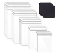 Steowsey 160Pcs 5 Size PVC Self Seal Jewelry Bags Plastic Zipper Bag Clear Storage Bags with 30Pcs Anti Tarnish Tabs Strips Kit