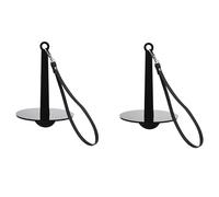 Steowsey 2 PCS Wrist Yarn Holder Portable Black Acrylic for Knitting Crochet Frame Prevent Yarn Tangling Presents for Craft Lovers