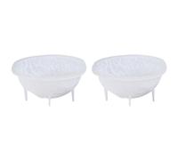 Steowsey 2 Piece Halloween 3D Brains Shape Candle Mold White 9.3x8.5x4cm for Making Candle Resin Pillar Aromatherapy Candle Soap Flower Craft