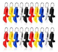 Steowsey 20 PCS Beer Tool Beer Keychain Bottle Opener Beer Keychain Can Tab Opener Multicolor for Favors Wedding Events Drinking Gift