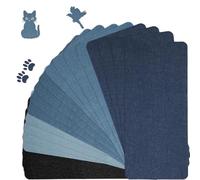 Steowsey 20pcs Iron on Patches for Jeans, 11 X 5.12 Inch Patch Iron on Mending Fabric Pure Cotton 5 Colors Jeans Repair Patch Easy Install