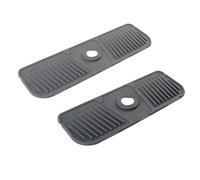 Steowsey 2PCS Kitchen Silicone Faucet Mat Faucet Water Catcher Mat Sink Splash Pad Countertop Protector Bathroom,Grey