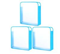 Steowsey 3 Pack Scrapbook Paper Storage Organizer Scrapbook Paper Storage Bags Expanding Paper for 12 X 12 Sheets, Scrapbook Paper Storage Blue