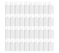 Steowsey 30PCS Sublimation Keychain Blanks Set Kit Double Side Heat Transfer Blanks for DIY and Craft
