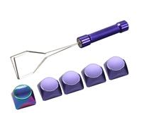 Steowsey 5Pcs Aluminum Alloy Metal Keyboard Cap Color Mechanical Keyboard Universal ESC Personality Keycap Rainbow Gradient Keycap Metal Keycaps with Metal Key Puller