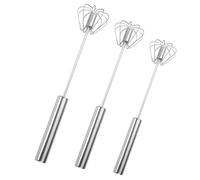 Steowsey and Rotate Semi-Automatic Egg Beater Household Manual Stainless Steel Egg Beater