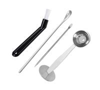 Steowsey Coffee Spoon Tool Kit Coffee Tamper Spoon Stirring Spoon Coffee Art Pen Dual Head Coffee Tamping Scoop Kit