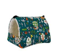Steowsey Cute Printed Bird Bed, Mini Cage Squirrel Mat, Small Animal Bed Pet Hanging Cage Green