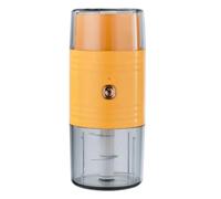 Steowsey Electric Double-Headed Mini Food Processor for Chopping Meat, Vegetables, Nuts in Orange, Dry Wet Separation