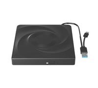 Steowsey External CD/DVD Drive Portable CD DVD +/-RW Drive Optical Drive Player Reader USB 3.0 & Type-C for Win 11 10 8 7 Easy Install
