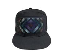 Steowsey LED Hat Light Display Screen DIY Smart Pixel Matrix Baseball Hat Rechargeable Hip Hop Street Partys Decor