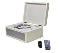 Steowsey Portable Wireless Bluetooth Speaker, Multi-Functional Reprodutor CD Retro, Record Audio Player White
