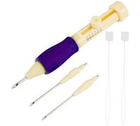 Steowsey Punch Needle, Embroidery Needle Punch, Sizes Pen Set Kit Tool for Medium Punch Needle, with 3 Needle DIY Craft Kit