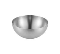 Steowsey Silver Stainless Steel Korean Style Bowls for Fruit Salad, Soup, Rice, Noodle Serving Kitchen Tableware