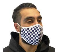 Step Ahead ® | 5 Pack Triple Layer Cotton Navy Checkered Face Mask (Pack of 5) ust, Pollution, Droplets | UK SelleR