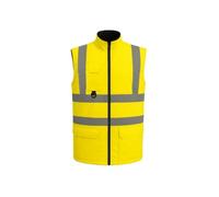 Step Ahead Hi Vis 2-in-1 Reversible Fleece Bodywarmer - High Visibility Safety Vest - Reflective Gilet with Front Pockets - Workwear for Men & Women - EN ISO 20471 Compliant (Yellow, S)