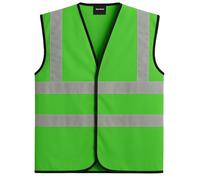 Step Ahead Hi Vis Vest Hi Viz High Visibility Reflective Safety Vest Security Waistcoat Pink, Red, Green, Blue, Black, Navy (as8, alpha, x_l, regular, regular, Green)