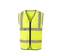 Step Ahead HI VIS VIZ EXECUTIVE SAFETY WAISTCOAT VEST PHONE & ID POCKET (Yellow, XL)