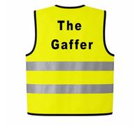 Step Ahead Kids Hi-Vis Safety Infant Vest - High Visibility Reflective Waistcoat for Children Boys & Girls Safety Vest with Back Side Custom Print (THE GAFFER, YELLOW, 3-4 Year)