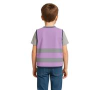 Step Ahead Kids Hi-Vis Safety Infant Vest - High Visibility Reflective Waistcoat for Children Boys & Girls Safety Vest with Back Side Custom Print (NO PRINT, LILAC, 1-2 Year)