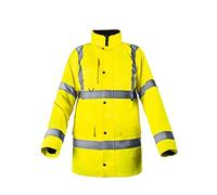 Step Ahead Personalised Mens Hi Vis Visibility Waterproof Parka/Traffic Jacket Safety Work Wear Hi Viz Orange, Yellow