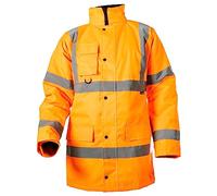Step Ahead Personalised Mens Hi Vis Visibility Waterproof Parka/Traffic Jacket Safety Work Wear Hi Viz Orange, Yellow