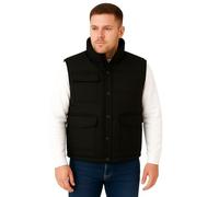 Step Ahead Premium Multi-Pocket Padded Bodywarmer Gillet for Men, Durable Lightweight Work Vest, Perfect for Outdoor Jobs, Construction (UK, Alpha, L, Regular, Regular, BLACK)