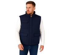 Step Ahead Premium Multi-Pocket Padded Bodywarmer Gillet for Men, Durable Lightweight Work Vest, Perfect for Outdoor Jobs, Construction (UK, Alpha, 3XL, Regular, Regular, NAVY BLUE)