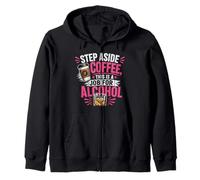 Step Aside Coffee Funny Drinking Zip Hoodie