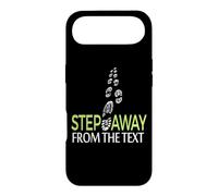 Step Away From The Text Funny Walking Footprints Graphic Case for iPhone Air