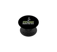 Step Away From The Text Funny Walking Footprints Graphic PopSockets Adhesive PopGrip
