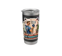 Step Away from The Thermostat Funny Dad Security System Stainless Steel Insulated Tumbler