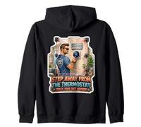 Step Away From The Thermostat Funny Dad Security System Zip Hoodie