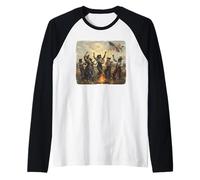 Step Back in Time with this Old America and Pioneers Outfit Raglan Baseball Tee