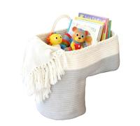 Step Basket For Stairs - Wicker Stair Storage Box, Extra-Roomy Organizer Daily Items, Sturdy Home Utility Basket, Convenient Multi-Purpose Container | Towels, Accessories, Crafts, Tools