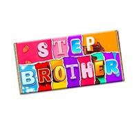 Step brother Chocolate Bar Wrapper Novelty Gift Present for brothers friend bro (#1921) (with chocolate bar)