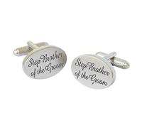 Step Brother of the Groom Cufflinks - Onyx Art CK710 Wedding Cuff Links In Premier Life Packaging