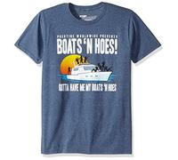 Step Brothers Men's Boats N Hoes Graphic T-Shirt, Heather Navy, XL